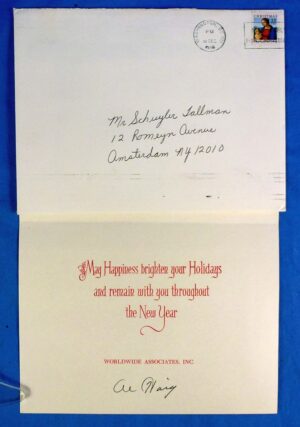 A 1986 Christmas Card Signed by U.S. Army General Alexander Haig, Jr.