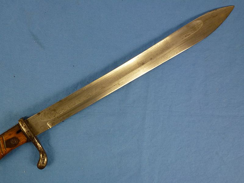 1915 Dated Imperial German Model M1898/05 Butcher Blade Bayonet by E. & F. Horster with Frog and Knot - Image 6