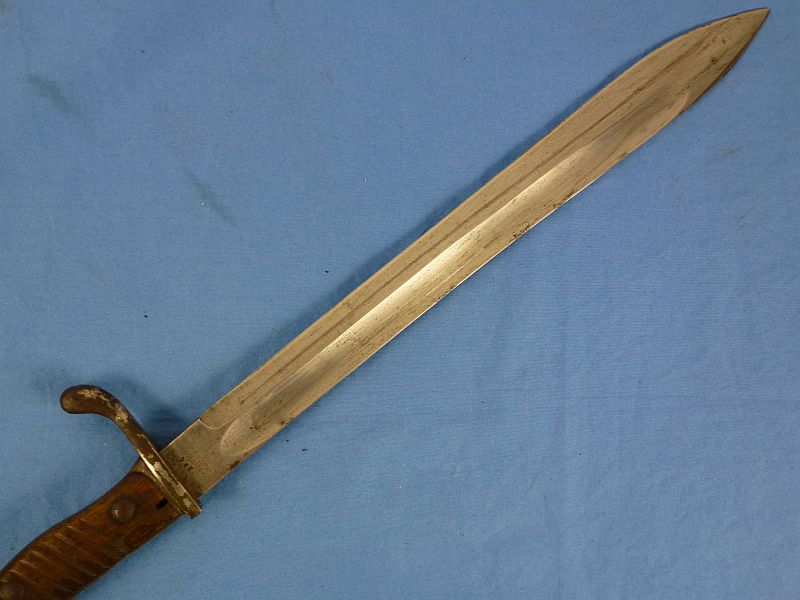 1915 Dated Imperial German Model M1898/05 Butcher Blade Bayonet by E. & F. Horster with Frog and Knot - Image 7