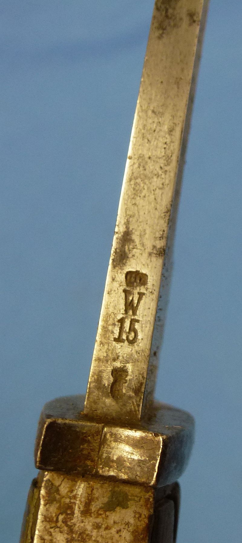 1915 Dated Imperial German Model M1898/05 Butcher Blade Bayonet by E. & F. Horster with Frog and Knot - Image 9