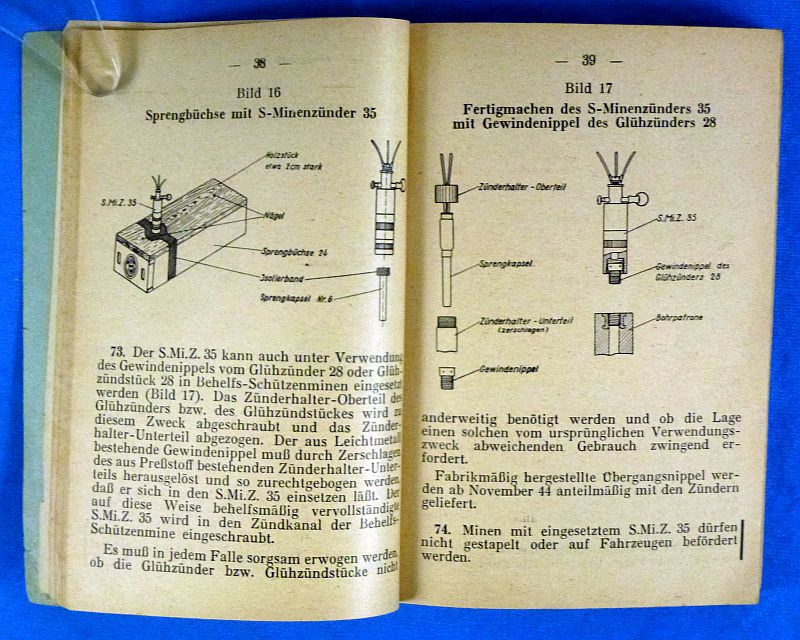 1944 German Pioneer Manual on Mines - Image 5