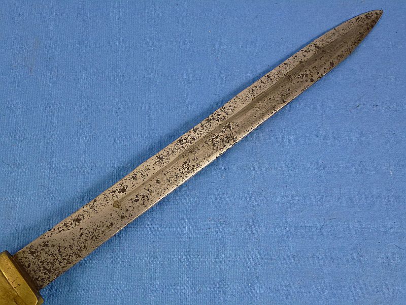 WWI German Brass Handle Ersatz Bayonet with "FAG" Scabbard - Image 5