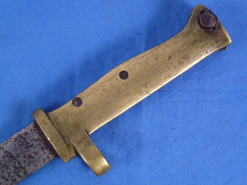 WWI German Brass Handle Ersatz Bayonet with "FAG" Scabbard - Image 7