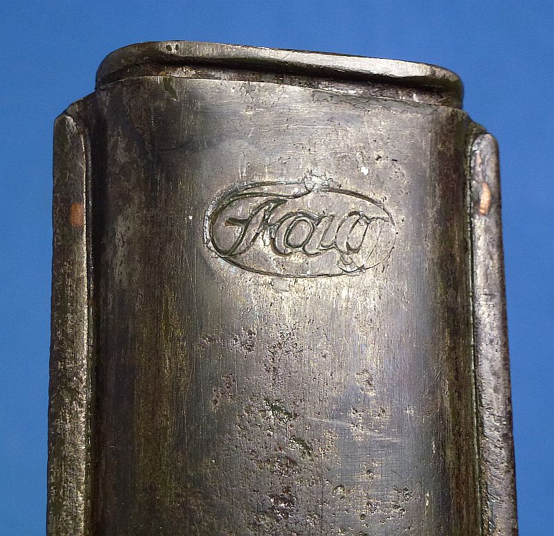 WWI German Brass Handle Ersatz Bayonet with "FAG" Scabbard - Image 8