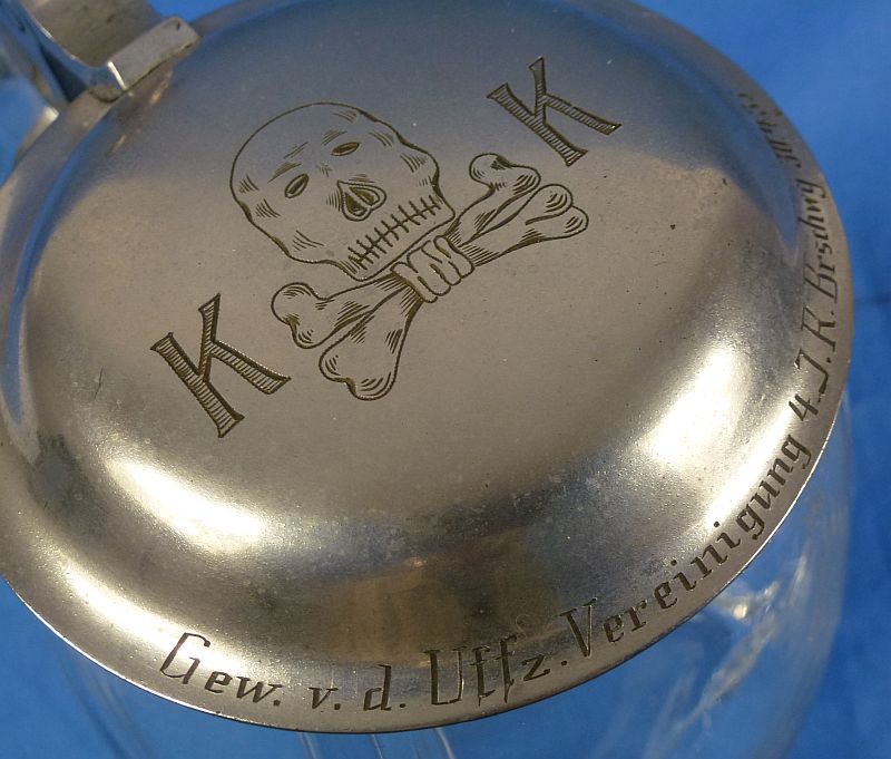 1935 Presentation Braunschweig Unit Stein with Totenkopf Lid - Image 5