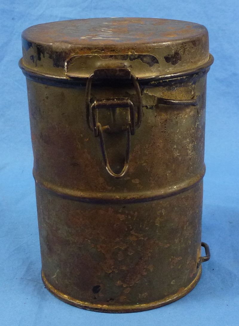 Named WWI German Model 1917 Gas Mask in Carrying Canister - Image 9