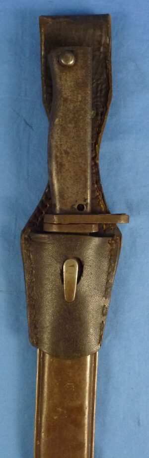 Unit Marked WWI German Ersatz Bayonet with Frog