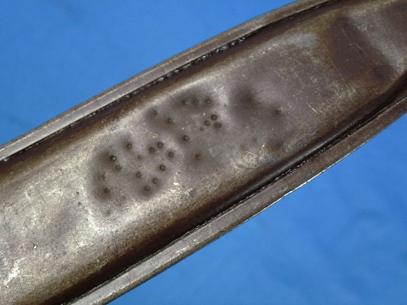 Unit Marked WWI German Ersatz Bayonet with Frog - Image 9
