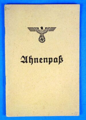 Unused Ahnenpass Family Ancestry Record