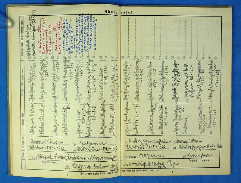 Ahnenpass Family Ancestry Record Back to 1716 - Image 3