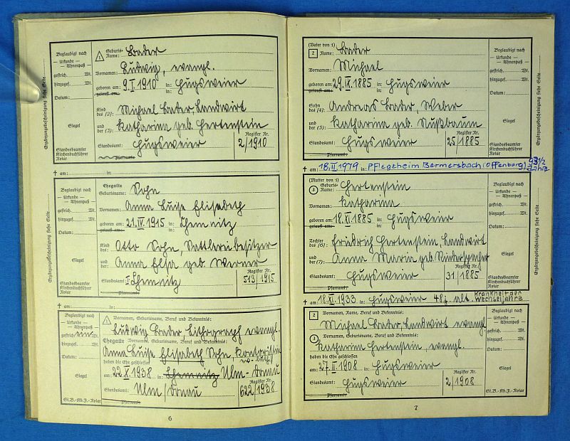 Ahnenpass Family Ancestry Record Back to 1716 - Image 4