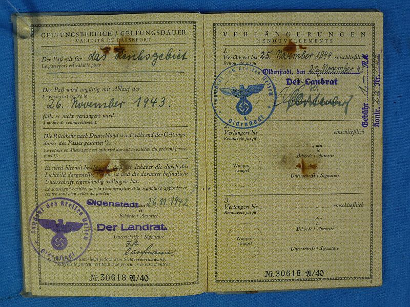 Deutsches Reich Fremdenpass (Foreigner's Passport) - Image 4