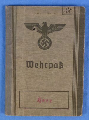 WWII German Army Wehrpass for a World War I Veteran