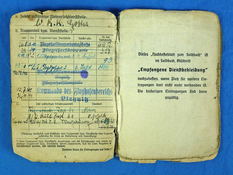 WWII Luftwaffe Soldbuch - Image 4