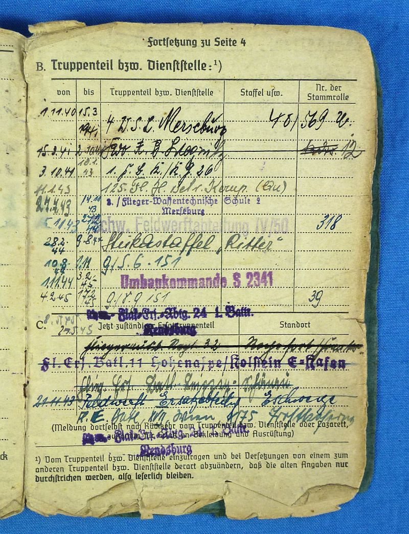 WWII Luftwaffe Soldbuch - Image 7