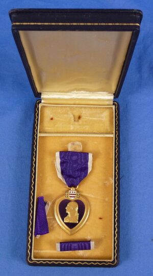 Cased and Numbered WWII Purple Heart