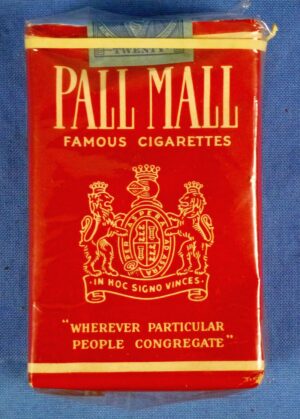 Unopened WWII Pall Mall Brand Cigarettes