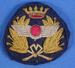 WWII Spanish Air Force Officer Bullion Cap Badge