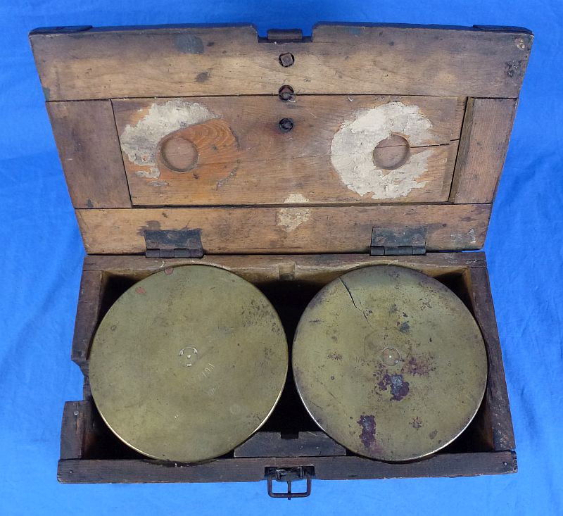 Cased 1916 Dated German Minenwerfer Shell Casings & Box - Image 8