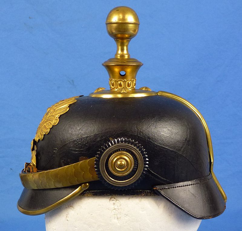 Cased Imperial Prussian Artillery Officer Pickelhaube - Image 5