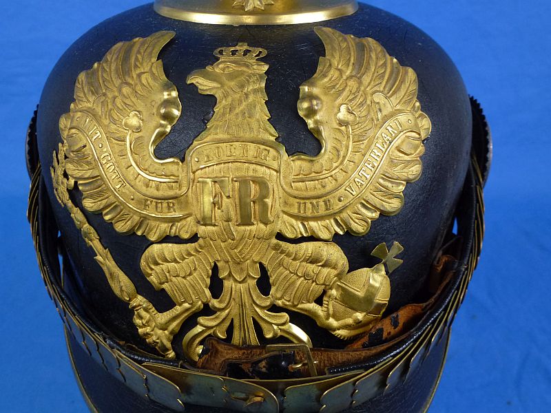 Cased Imperial Prussian Artillery Officer Pickelhaube - Image 6