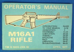 U.S. Army 1977 Technical Manual: "M16A1 Rifle Operator's Manual"