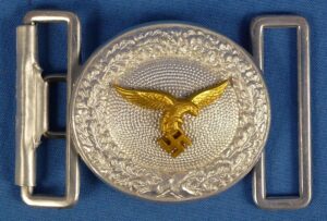 First Pattern Luftwaffe Officer Buckle with Drop Tail Eagle by Overhoff & Cie