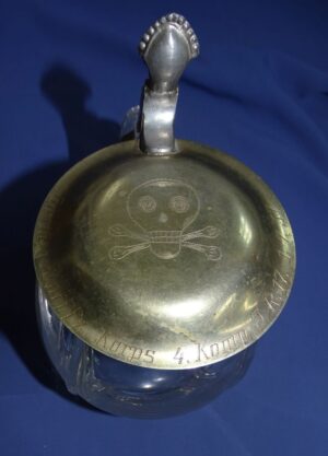 1937 Presentation Army Infantry Regiment 17 Stein with Totenkopf Lid