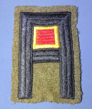 WWII 1st Army Ordnance Patch on Wool