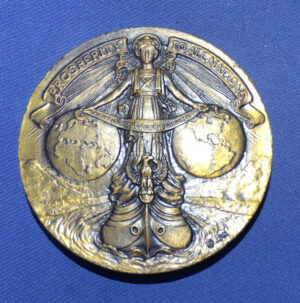 Panama Canal Opening Commemorative Medal- Carried On First Ship To Travel The Canal