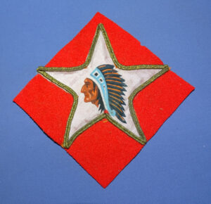 WWI 2nd Division 1st Battalion 6th Marines Patch - Silkscreen Head