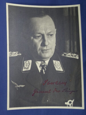 WWII German Paratroop Knights Cross Recipient Kurt Student Autographed Photo