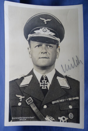 WWII German Feldmarschall Milch Autographed Postcard