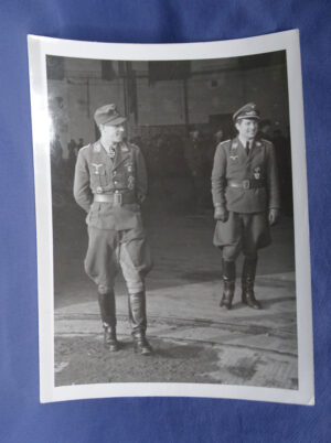 WWII German Luftwaffe Pilot Knights Cross Recipient Autographed Photo