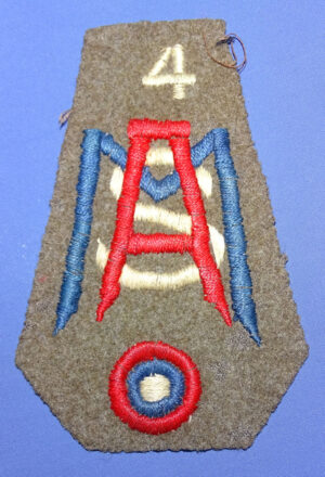 WWI 4th Company Air Service Mechanic Patch
