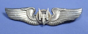 WWII 2" English Made USAAF Aerial Gunners Wing - Backmarked "Silver"