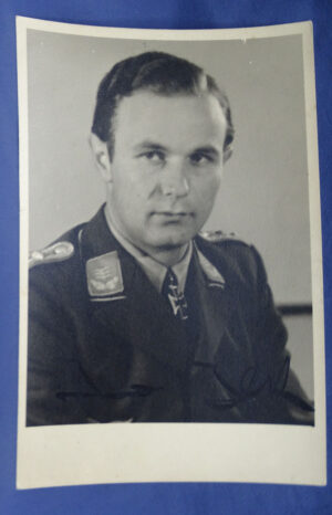 WWII German Luftwaffe Ace Knights Cross Recipient Iro Ilk Autographed Photo