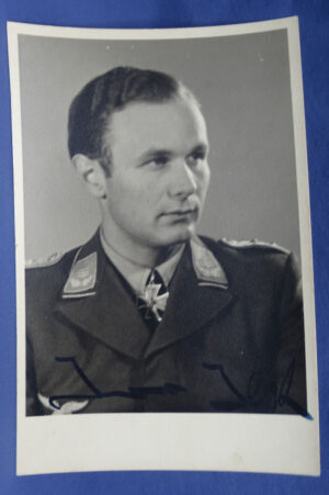 WWII German Luftwaffe Ace Knights Cross Recipient Iro Ilk Autographed Photo