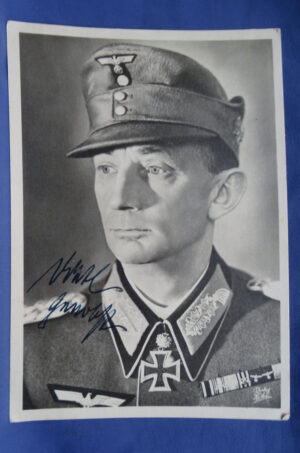 WWII German Knights Cross Recipient Generaloberst Eduard Dietl Autographed Postcard