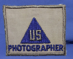 WWII U.S. Photographer Non-Combatant / Civilian Personnel Patch