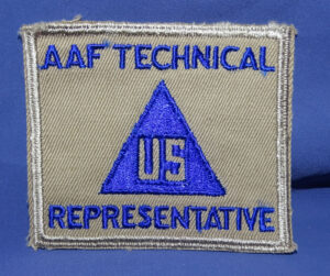 WWII U.S. AAF Representative Non-Combatant / Civilian Personnel Patch