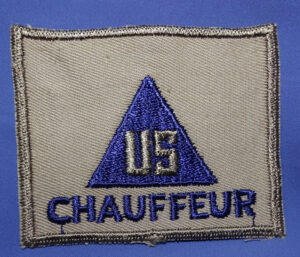 WWII U.S. Chauffeur Non-Combatant / Civilian Personnel Patch