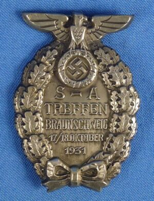 SA-Treffen Braunschweig Badge Marked RZM 63 (Steinhauer & Lück)