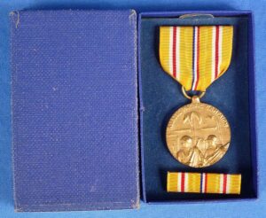 Boxed WWII U.S. Marine Corps Pacific Campaign Medal in U.S. Mint box