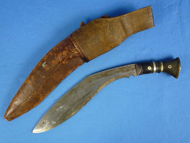 British Gurkha Kukri Fighting Knife With Canvas Frog - Image 3