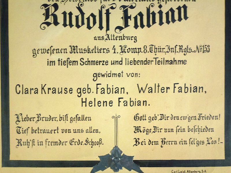 WWI German Soldier's Death Accolade - Image 3