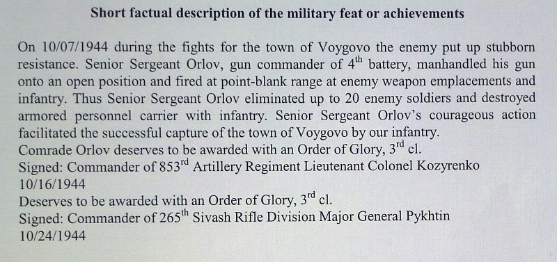 WWII Soviet Order of Glory Third Class with Research - Image 14