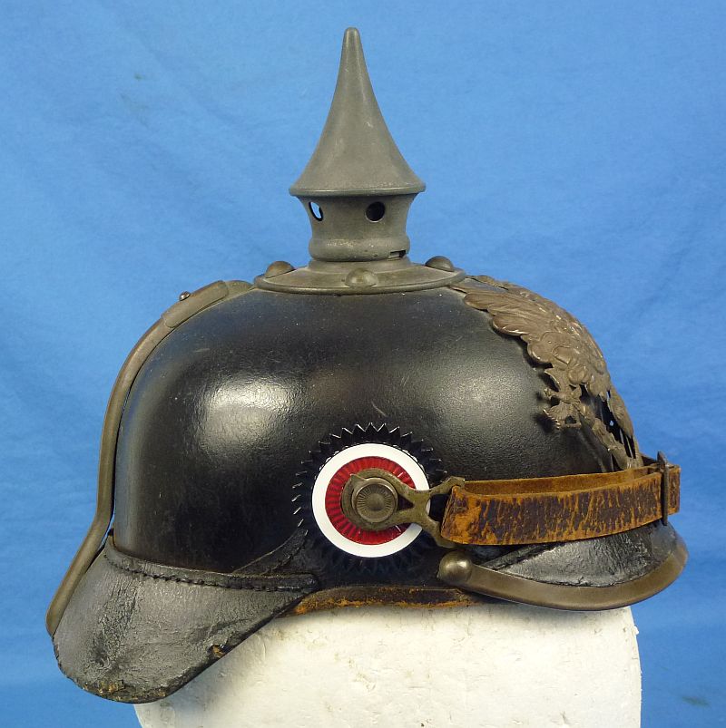 1915 Dated Unit Marked Imperial Prussian EM/NCO Pickelhaube - Image 3