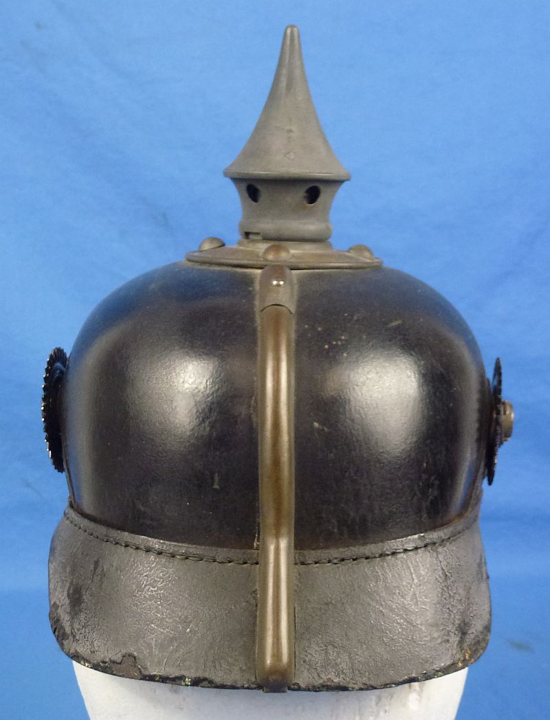 1915 Dated Unit Marked Imperial Prussian EM/NCO Pickelhaube - Image 4