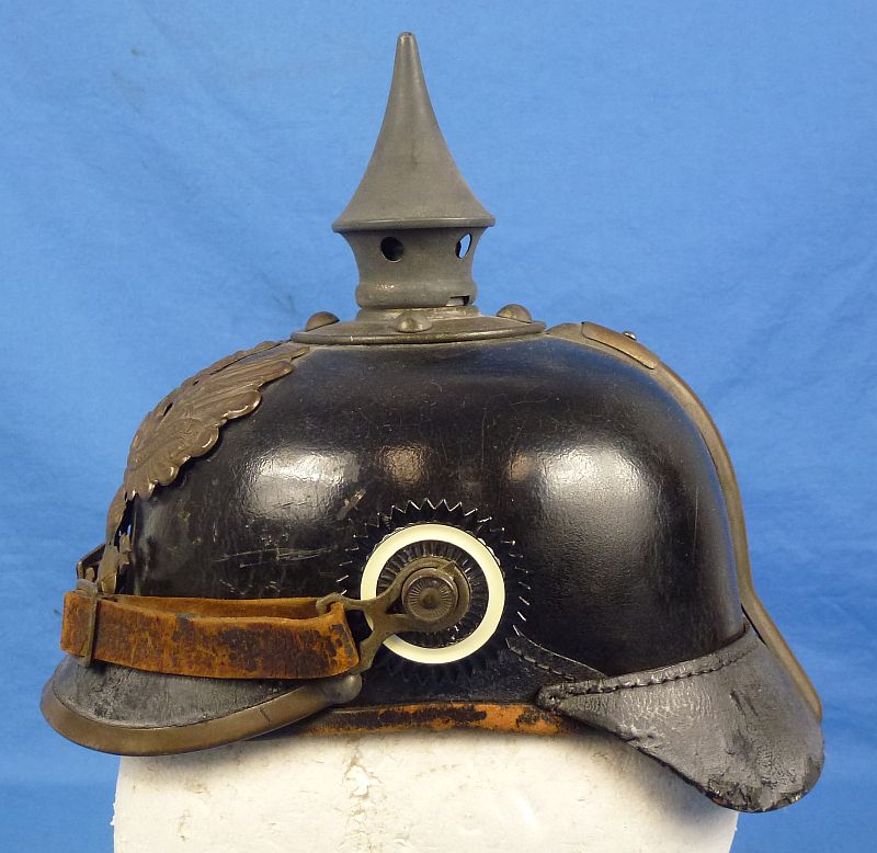 1915 Dated Unit Marked Imperial Prussian EM/NCO Pickelhaube - Image 5